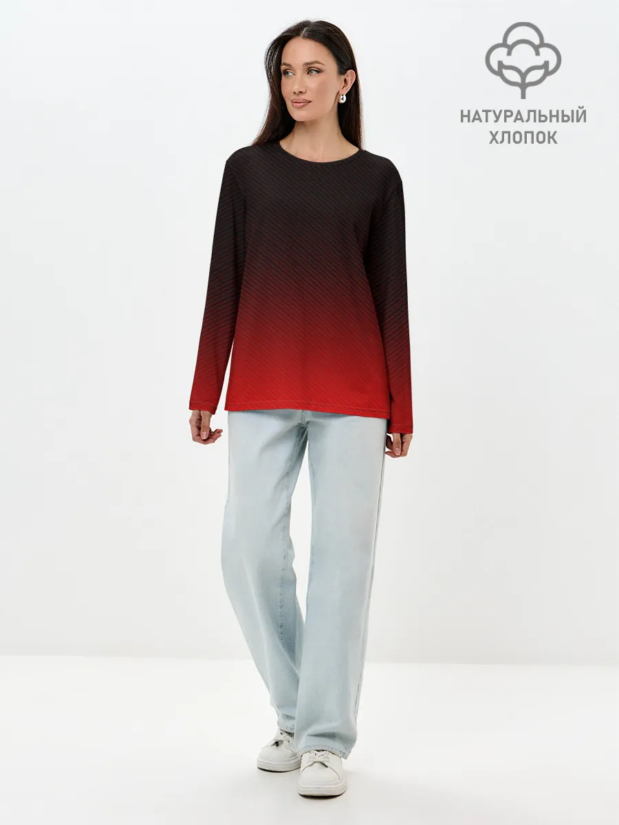 Лонгслив женский. Хлопок / RED CARBON