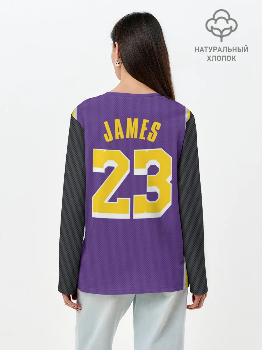 Лонгслив женский. Хлопок / James LA Lakers 2019