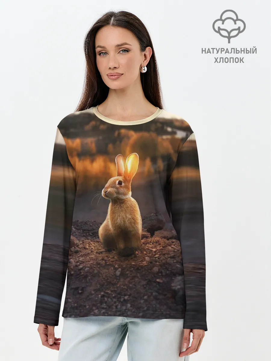 Лонгслив женский. Хлопок / Солнечный зайчик
