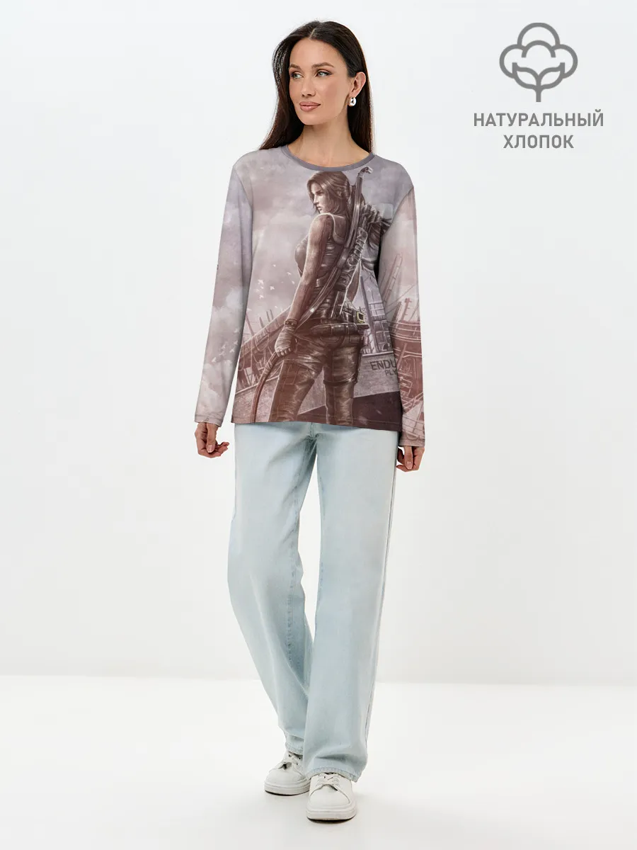 Лонгслив женский. Хлопок / Tomb Raider