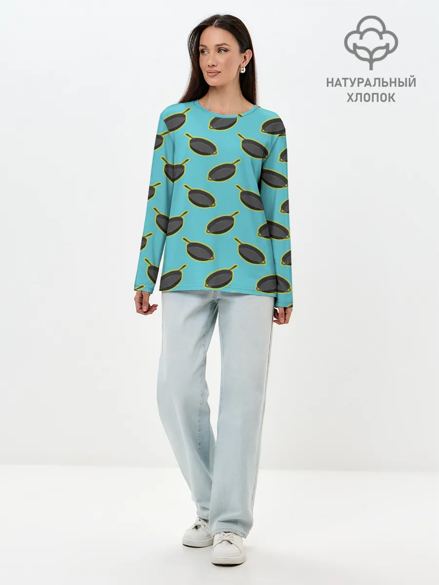 Лонгслив женский. Хлопок / PUBG Сковородочки