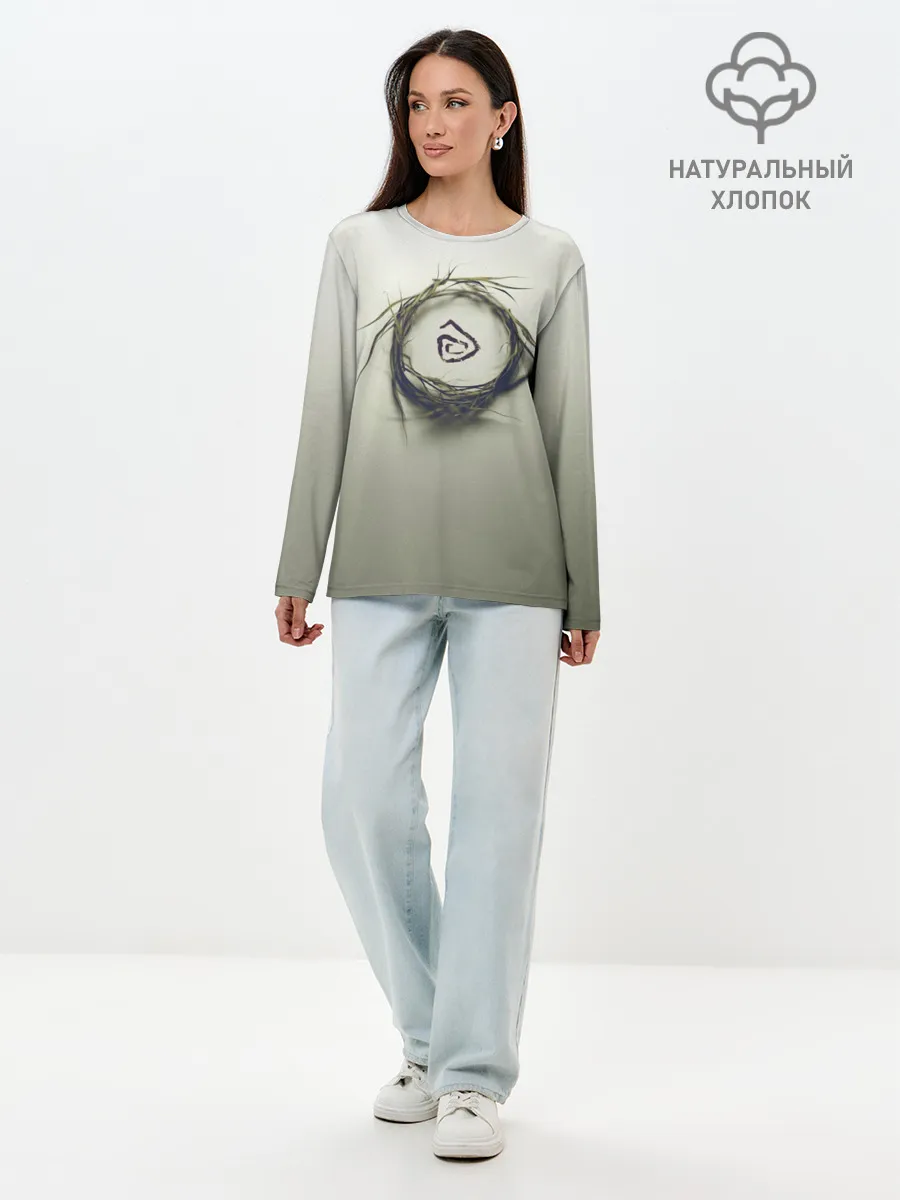 Лонгслив женский. Хлопок / Настоящий Детектив Символ