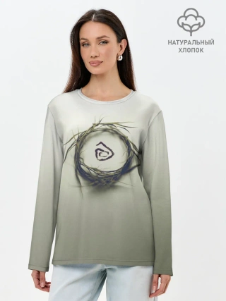 Лонгслив женский. Хлопок / Настоящий Детектив Символ