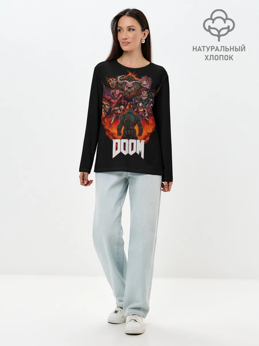 Лонгслив женский. Хлопок / DooM