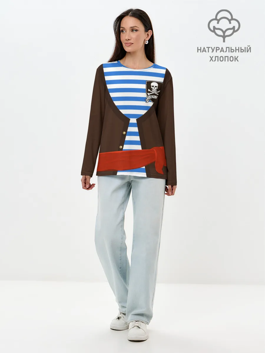 Лонгслив женский. Хлопок / Костюм пирата