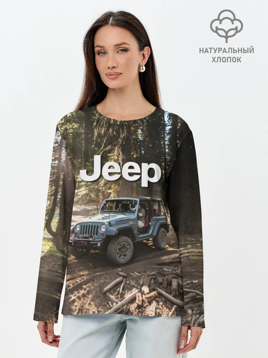 Лонгслив женский. Хлопок / Jeep