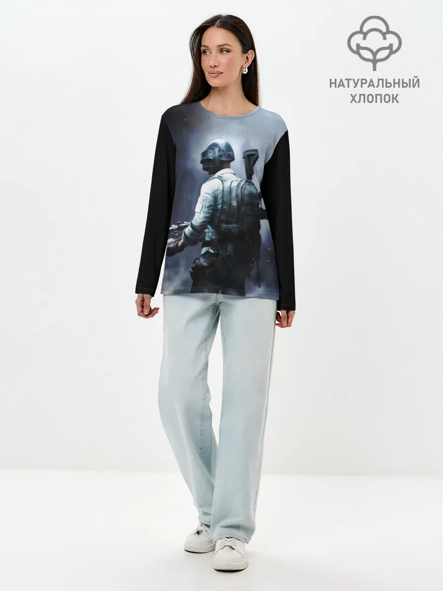 Лонгслив женский. Хлопок / PUBG