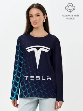 Лонгслив женский. Хлопок / Tesla Motors
