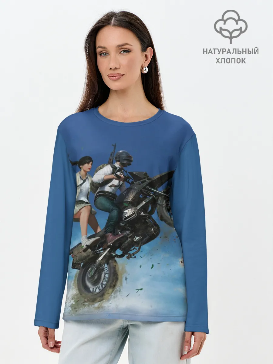 Лонгслив женский. Хлопок / PUBG