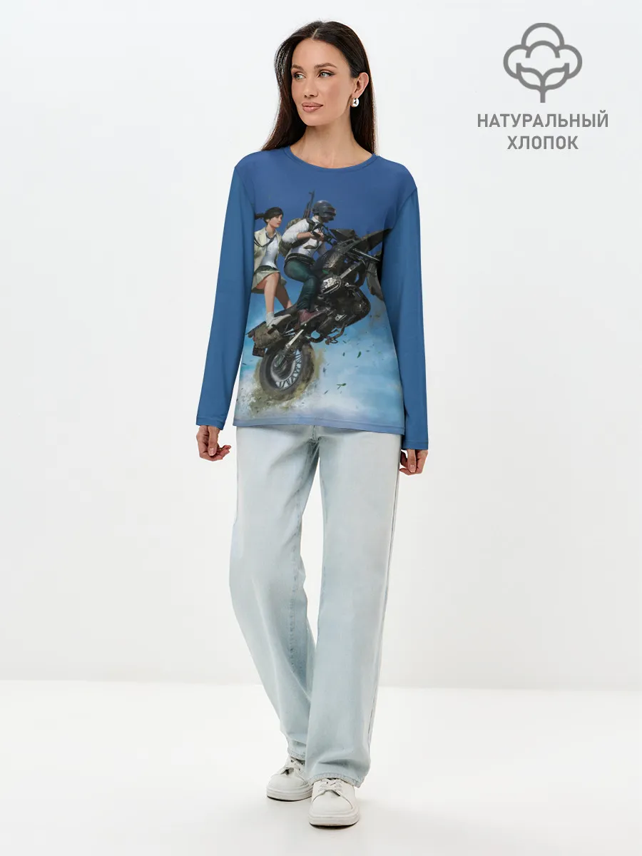 Лонгслив женский. Хлопок / PUBG