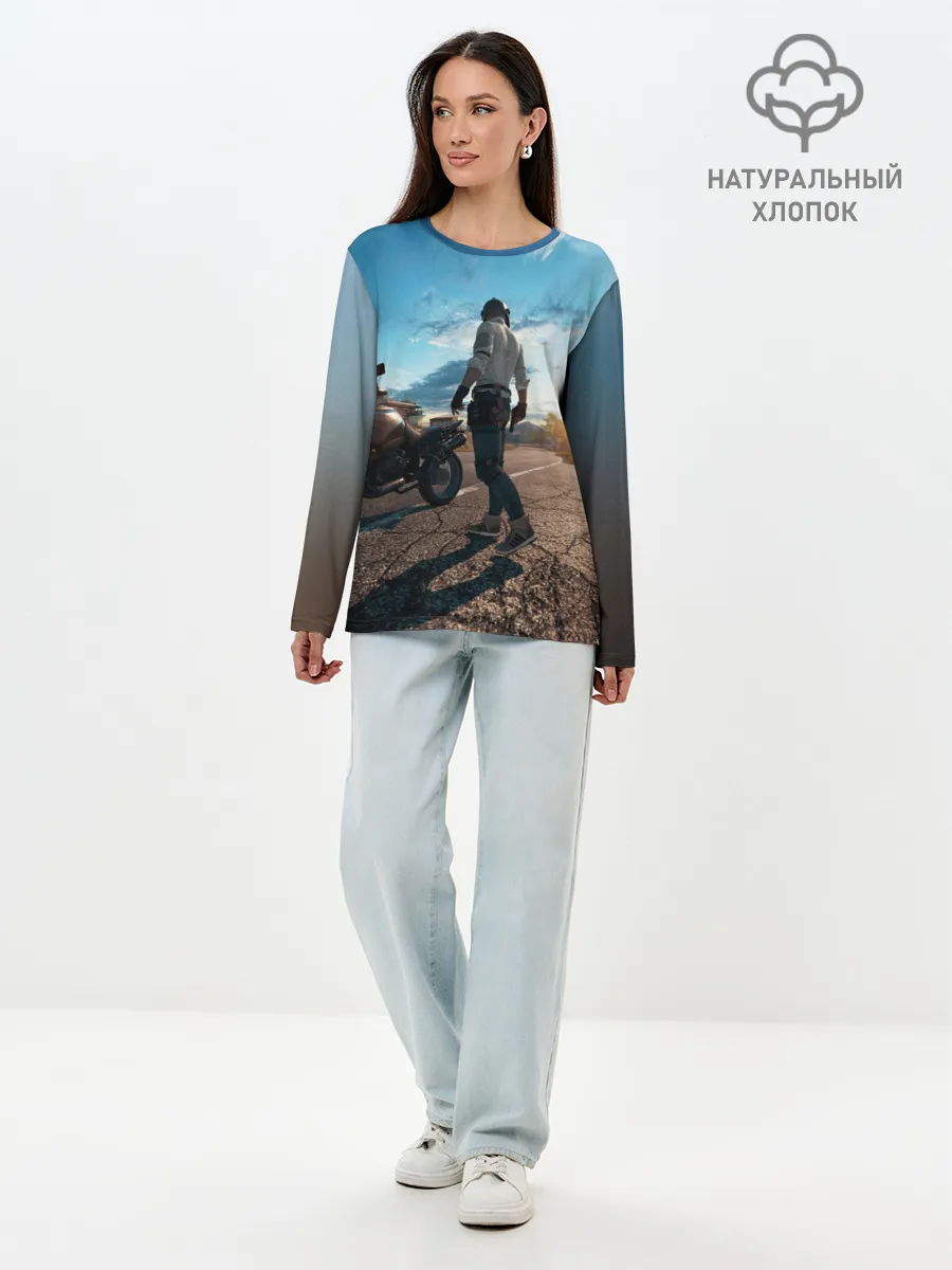 Лонгслив женский. Хлопок / PUBG