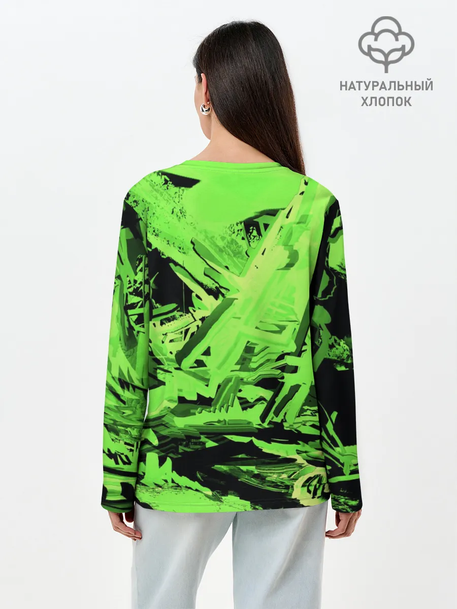 Лонгслив женский. Хлопок / Cyberpunk 2077