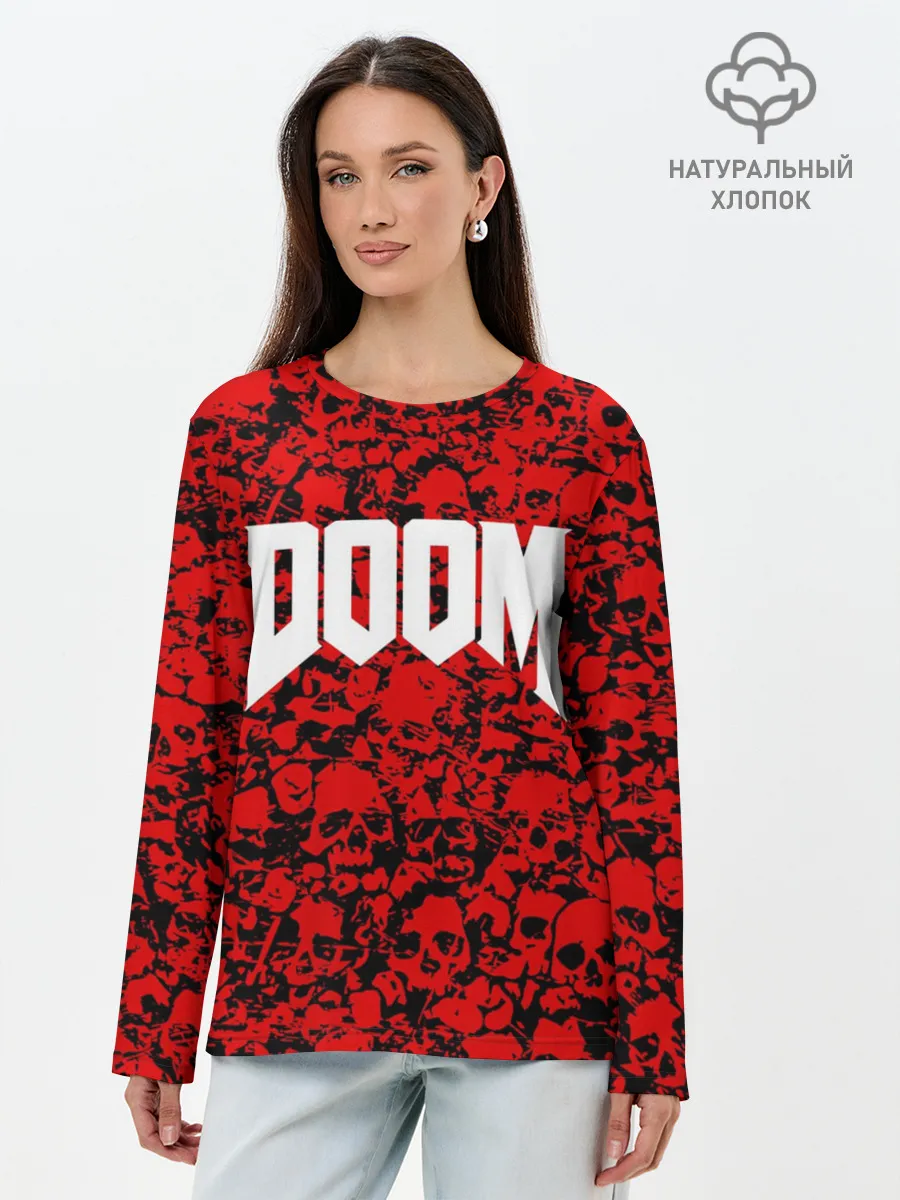 Лонгслив женский. Хлопок / DOOM