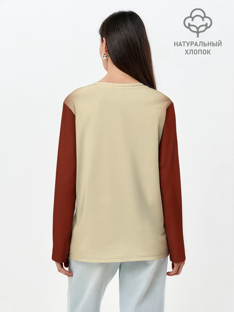 Лонгслив женский. Хлопок / русь