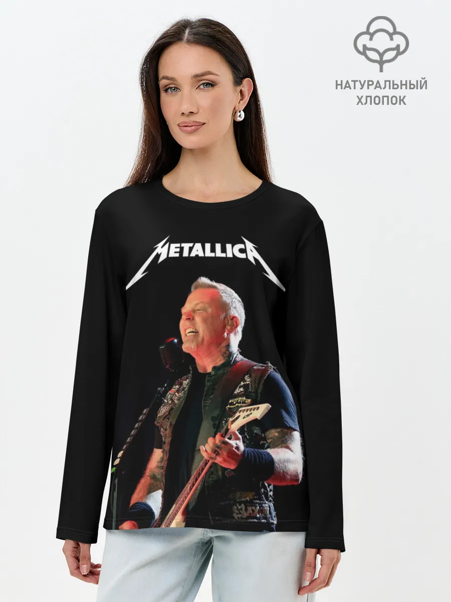 Лонгслив женский. Хлопок / Metallica