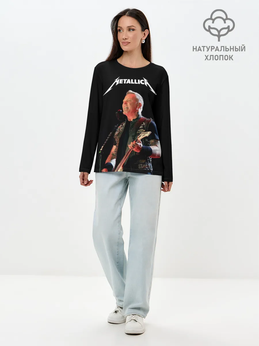 Лонгслив женский. Хлопок / Metallica