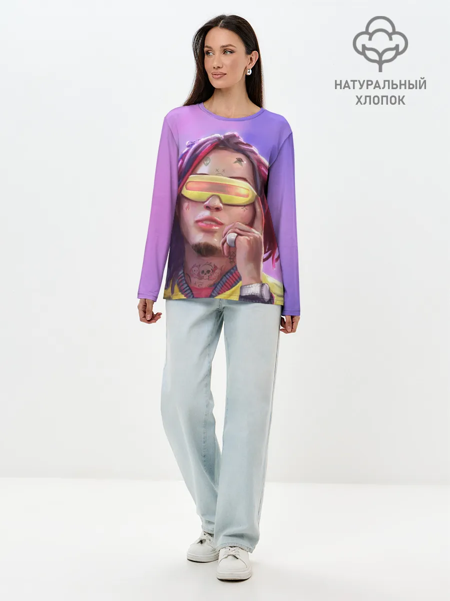 Лонгслив женский. Хлопок / Lil Pump