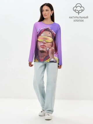 Лонгслив женский. Хлопок / Lil Pump