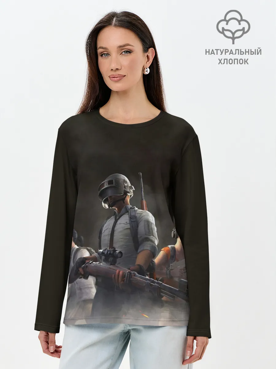 Лонгслив женский. Хлопок / PUBG