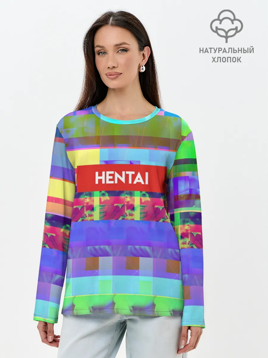 Лонгслив женский. Хлопок / Японская анимация