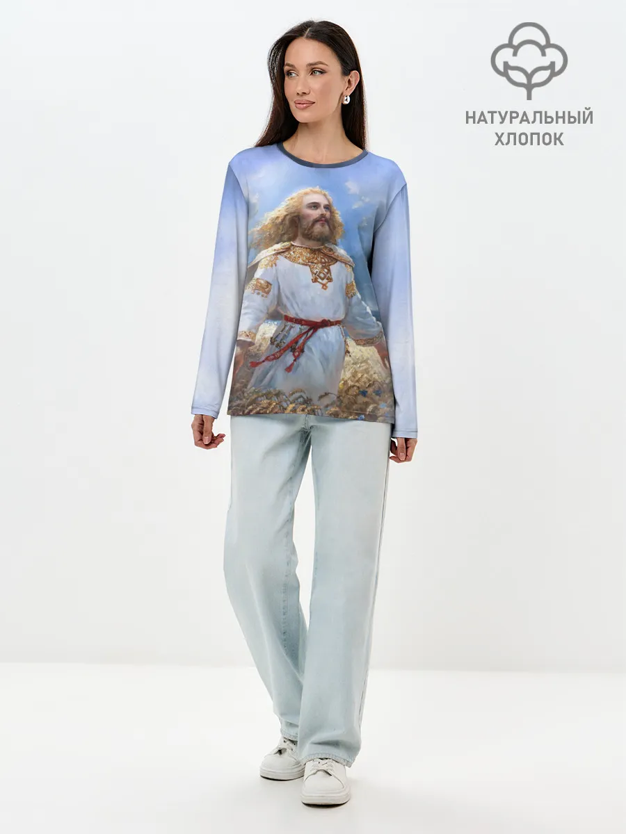 Лонгслив женский. Хлопок / Даждьбог