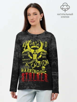 Лонгслив женский. Хлопок / STALKER