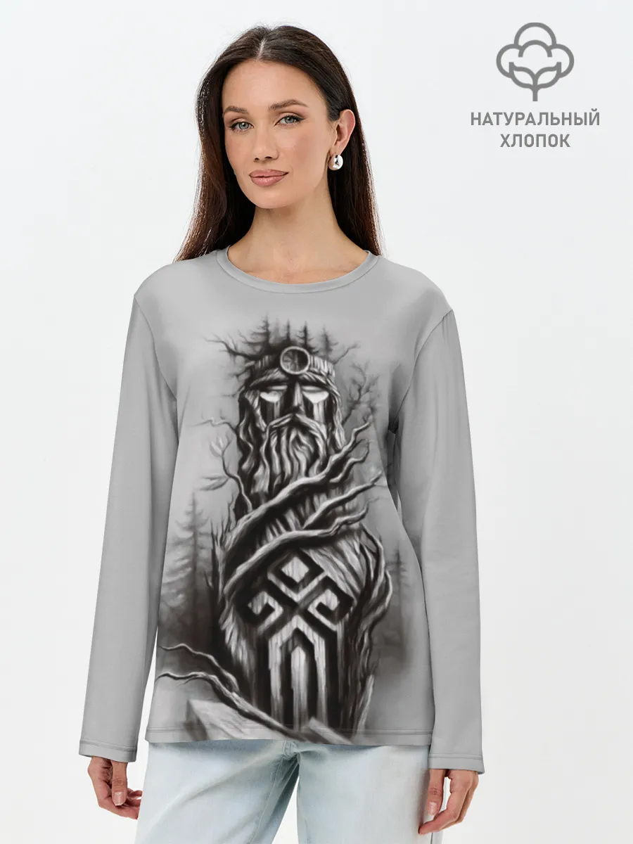 Лонгслив женский. Хлопок / русь