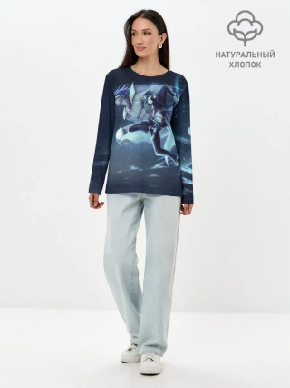 Лонгслив женский. Хлопок / Joutarou Kuujou