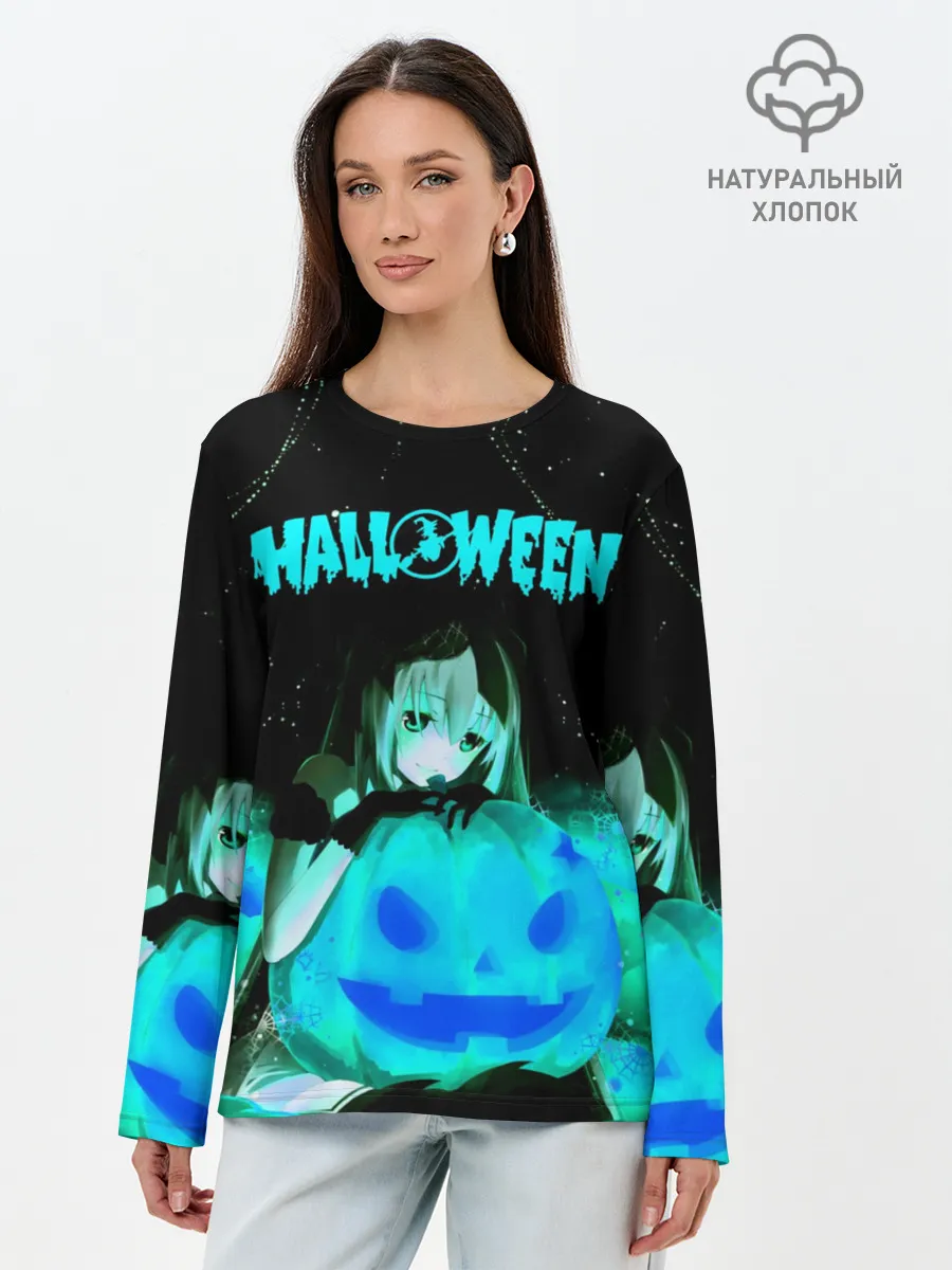 Лонгслив женский. Хлопок / Halloween