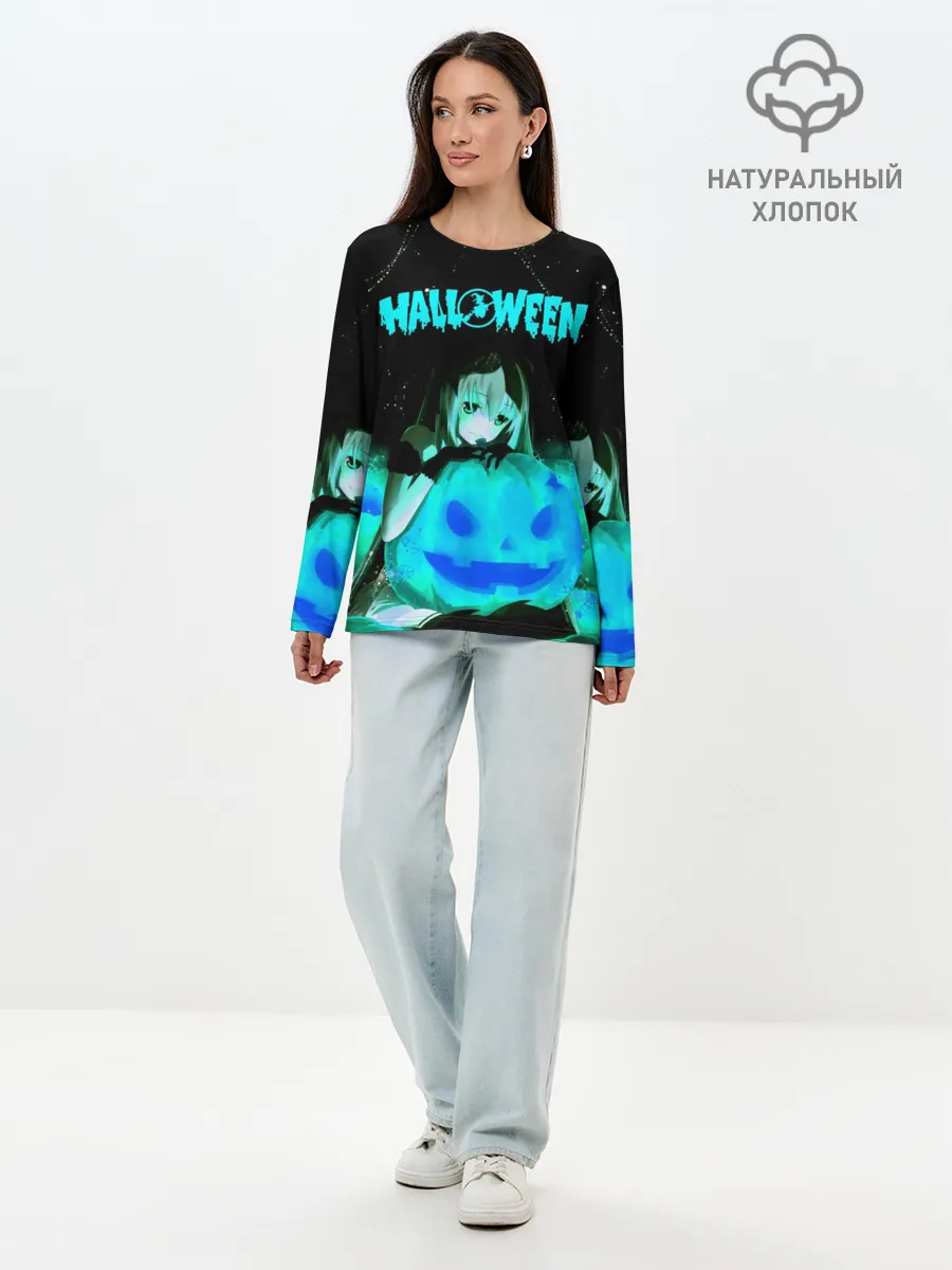 Лонгслив женский. Хлопок / Halloween