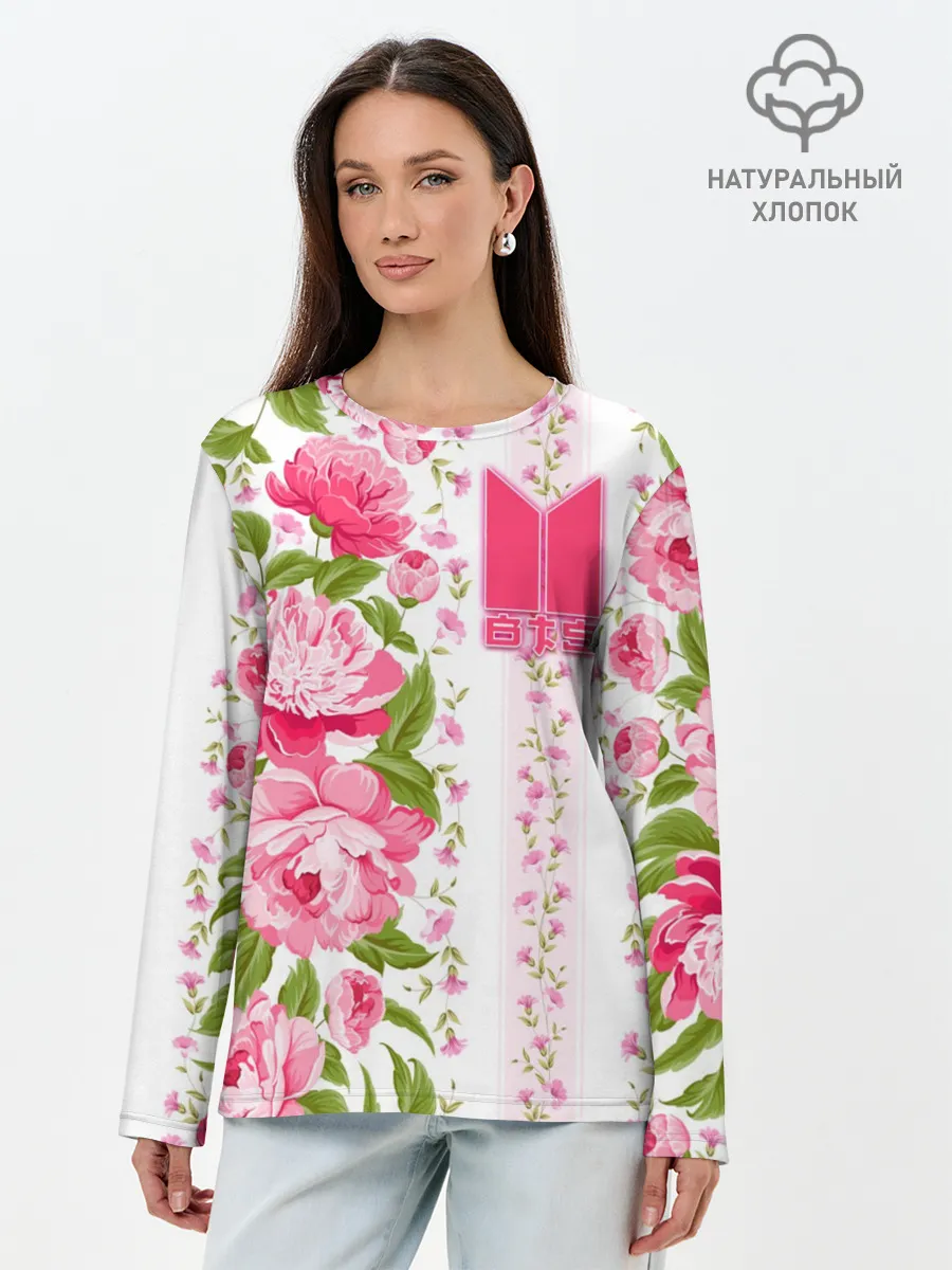 Лонгслив женский. Хлопок / BTS