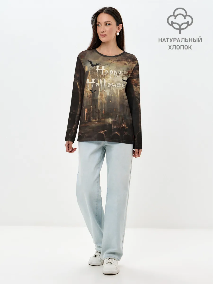 Лонгслив женский. Хлопок / Halloween