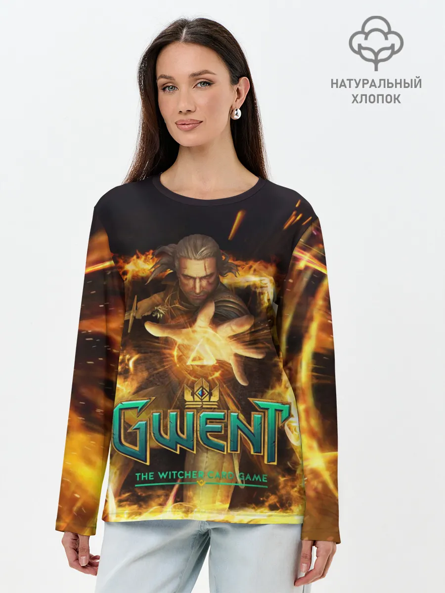 Лонгслив женский. Хлопок / GWENT: The Witcher Card Game