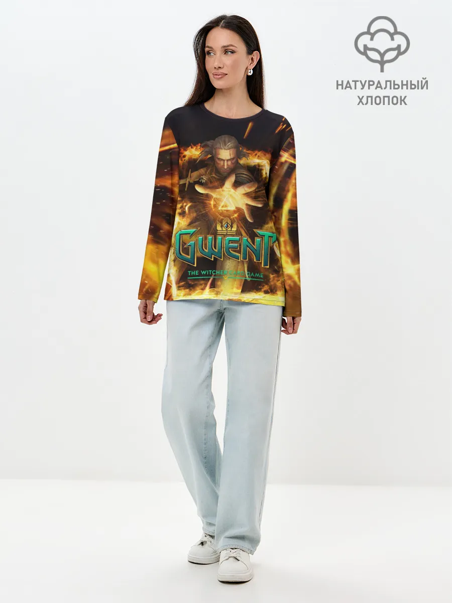Лонгслив женский. Хлопок / GWENT: The Witcher Card Game