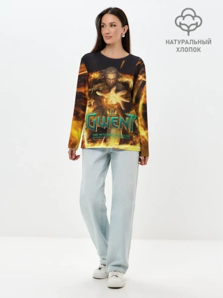 Лонгслив женский. Хлопок / GWENT: The Witcher Card Game