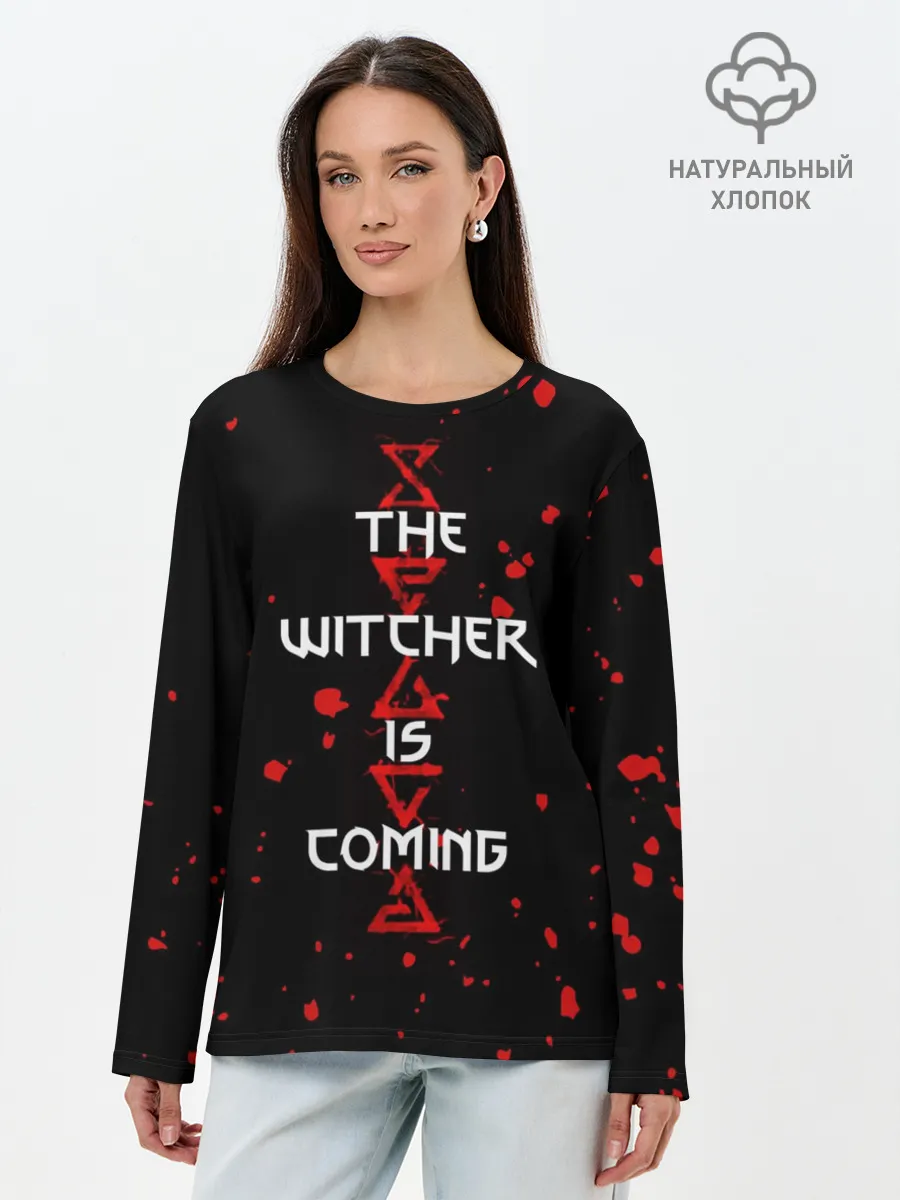 Лонгслив женский. Хлопок / The Witcher Is Coming