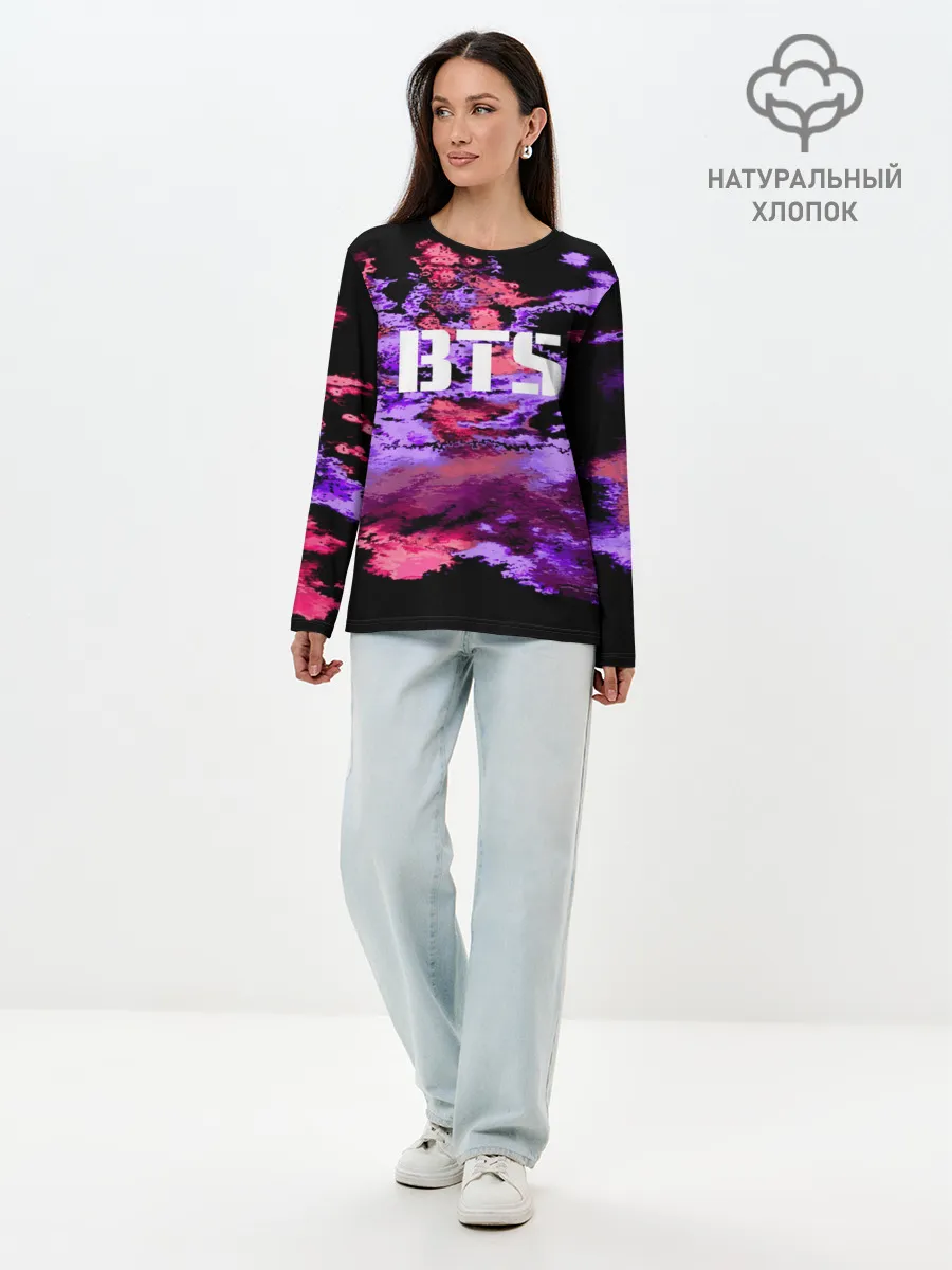 Лонгслив женский. Хлопок / BTS