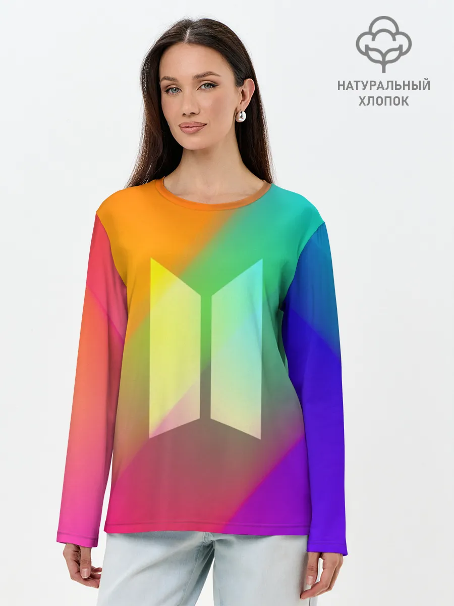 Лонгслив женский. Хлопок / BTS