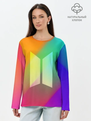 Лонгслив женский. Хлопок / BTS