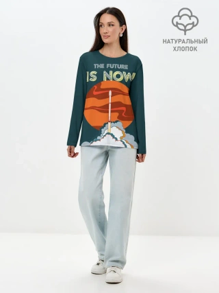 Лонгслив женский. Хлопок / THE FUTURE IS NOW