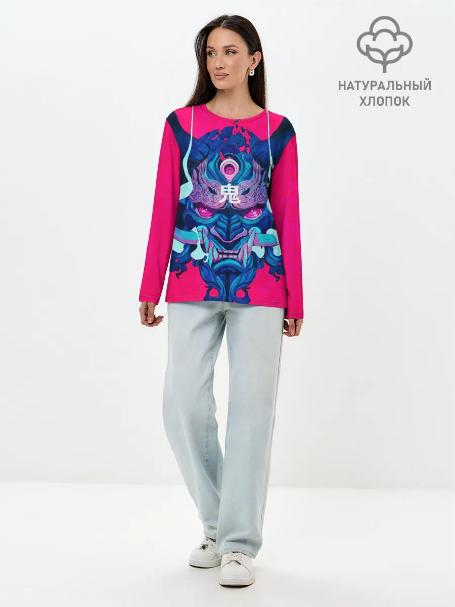 Лонгслив женский. Хлопок / Мифический зверь