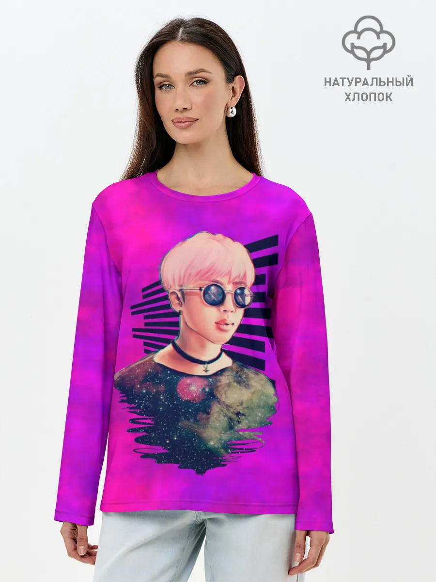 Лонгслив женский. Хлопок / BTS. Kim Nam-joon