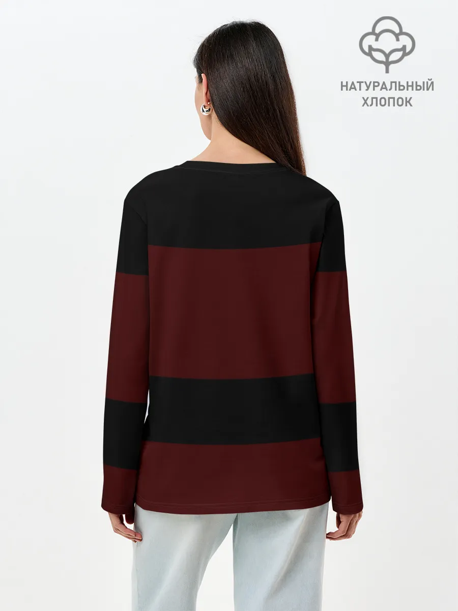 Лонгслив женский. Хлопок / Скриптонит