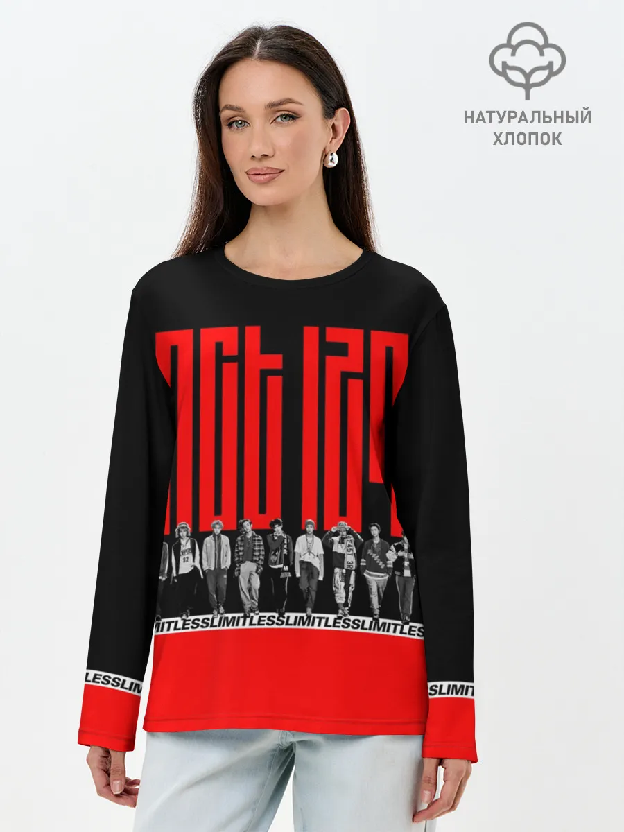 Лонгслив женский. Хлопок / NCT127 Limitless