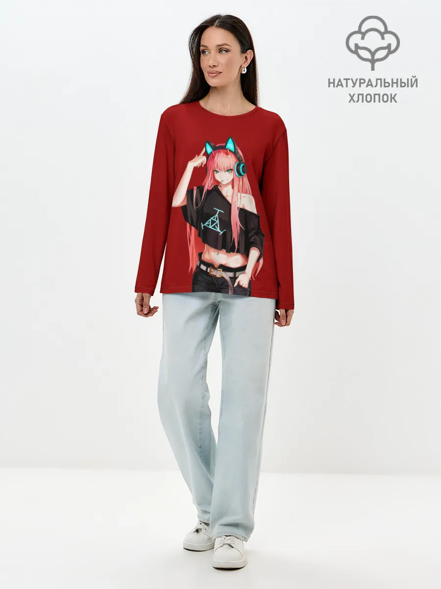 Лонгслив женский. Хлопок / Anime lets play