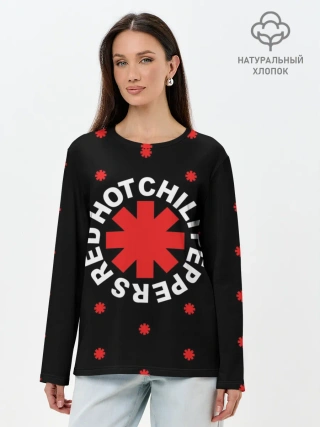 Лонгслив женский. Хлопок / Red Hot Chili Peppers