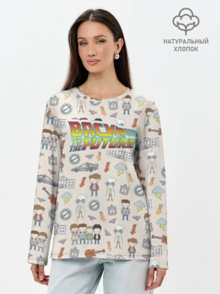 Лонгслив женский. Хлопок / Back to the future_5