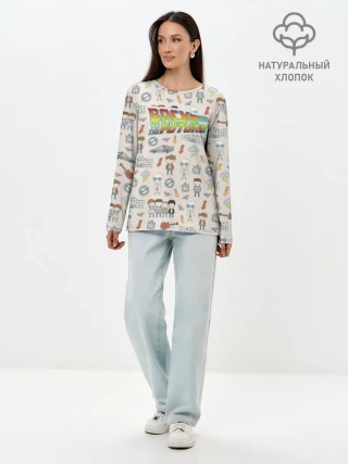 Лонгслив женский. Хлопок / Back to the future_5