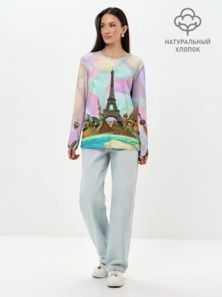Лонгслив женский. Хлопок / Туризм
