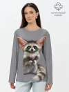 Лонгслив женский. Хлопок / Зверушка